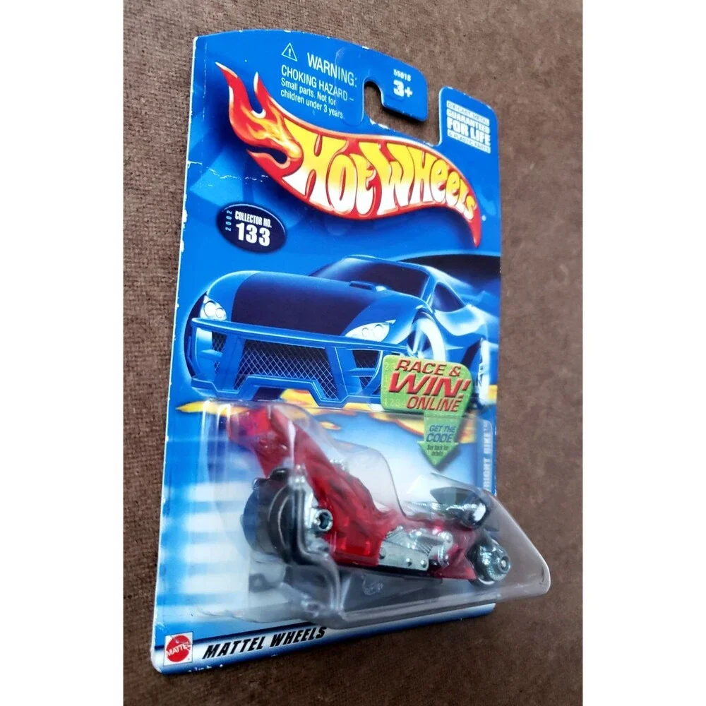 Hot Wheels FRIGHT BIKE WASTLANDERS Clear 162 & MAINLINE Series Clear RED 133 LOT